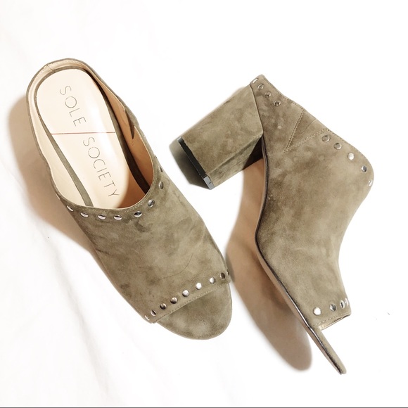 Sole Society Shoes - Sole Society | Studded Open Toe Mules